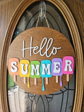 Hello Summer Popsicle Welcome Sign