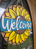 Sunflower Welcome Sign