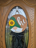 Sunflower Gnome Hi Welcome Sign