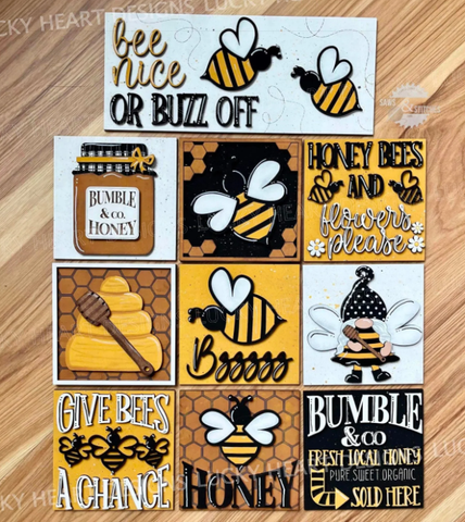 Bee Interchangeable Sign Inserts