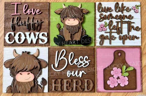 Cow Interchangeable Sign Inserts