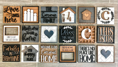 Family and Home 2 Interchangeable Sign Inserts