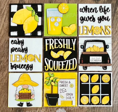 Lemon Interchangeable Sign Inserts