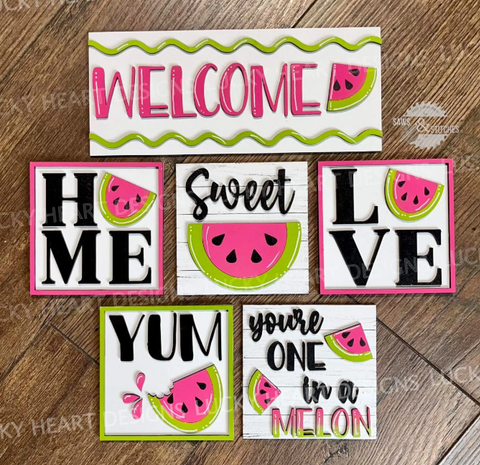 Watermelon Interchangeable Sign Inserts