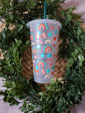 Boho Rainbow Starbucks Cup