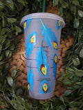 Peacock Feather Starbucks Cup