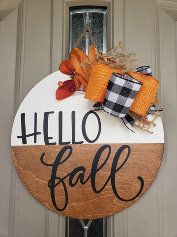 Hello Fall Welcome Sign