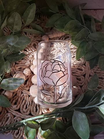 Peony Color Changing Beer Can Glass