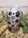 Paw Print Beer Can Coffee Glass