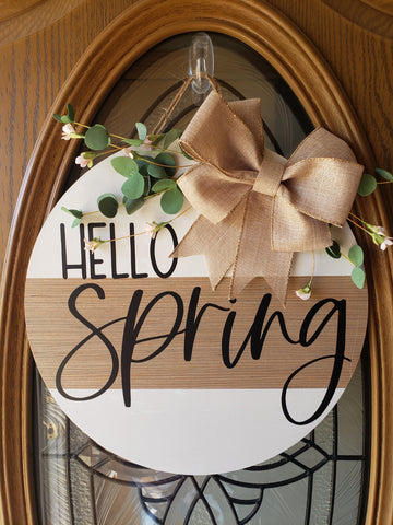Hello Spring Welcome Sign