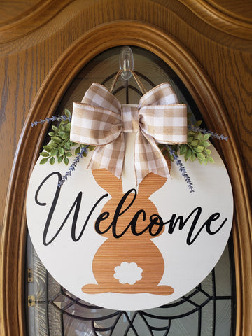 Easter Bunny Welcome Sign