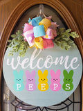 Welcome Peeps Easter Welcome Sign