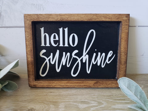 Hello Sunshine Farmhouse Style Sign