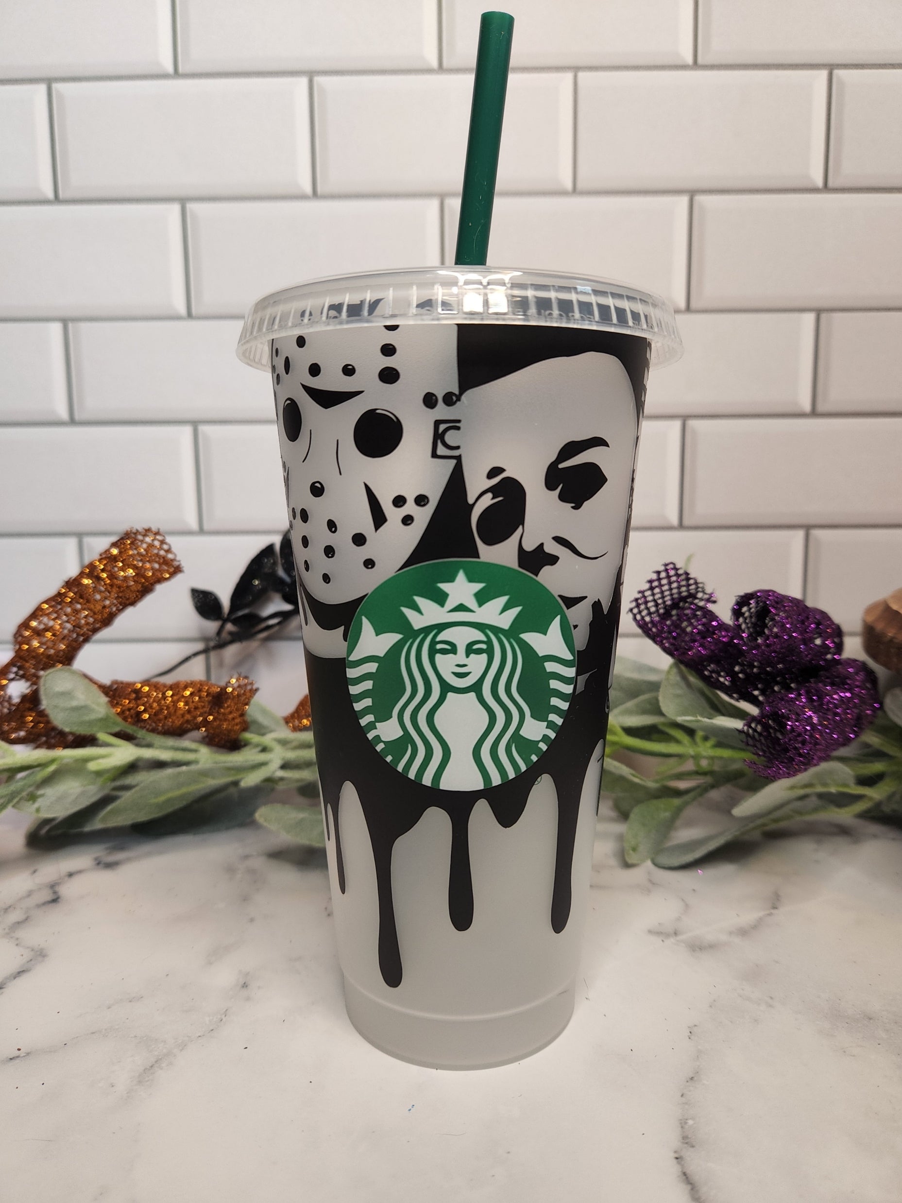 Slasher Iced Coffee Glass W/lid & Straw, Trendy Cute Glass, Horror Cup  Scary Movie Characters Gifts, Fall Gifts for Her, Secret Santa Gifts 