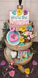 Candy Hearts Tiered Tray Decor Set