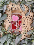 Valentine Hearts Soda Can Iced Coffee Glass