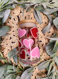 Valentine Hearts Soda Can Iced Coffee Glass