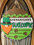 St. Patrick's Day Gnome Welcome Sign