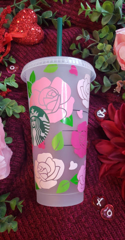 Valentine's Day Rose Starbucks Cup