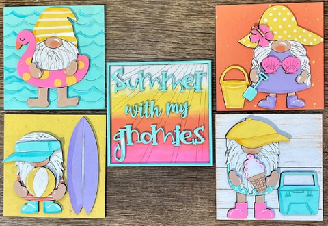 Summer Gnome Interchangeable Sign Inserts