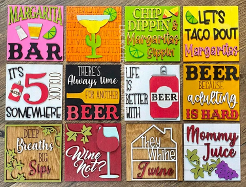 Alcohol Interchangeable Sign Inserts