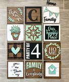 Family and Home Interchangeable Sign Inserts