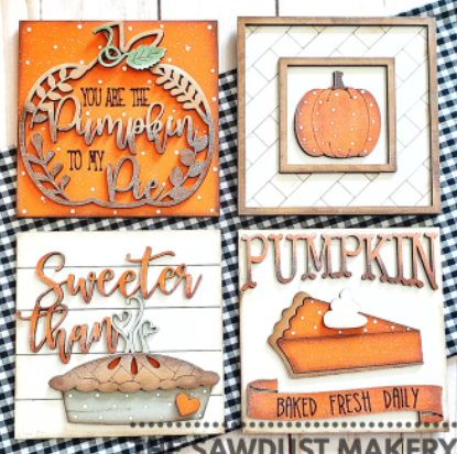 Pumpkin Interchangeable Sign Inserts