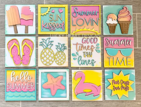 Summer Interchangeable Sign Inserts