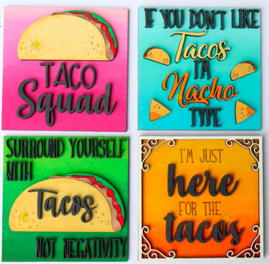 Taco Interchangeable Sign Inserts – Tootie & Bug's Boutique